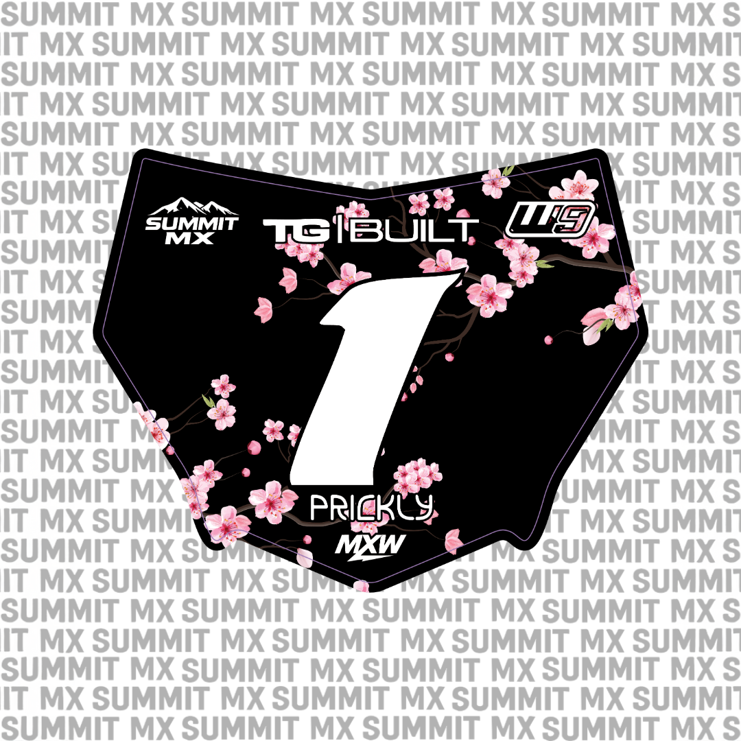 Cherry Blossom Number Plate Decal product detail photo 2