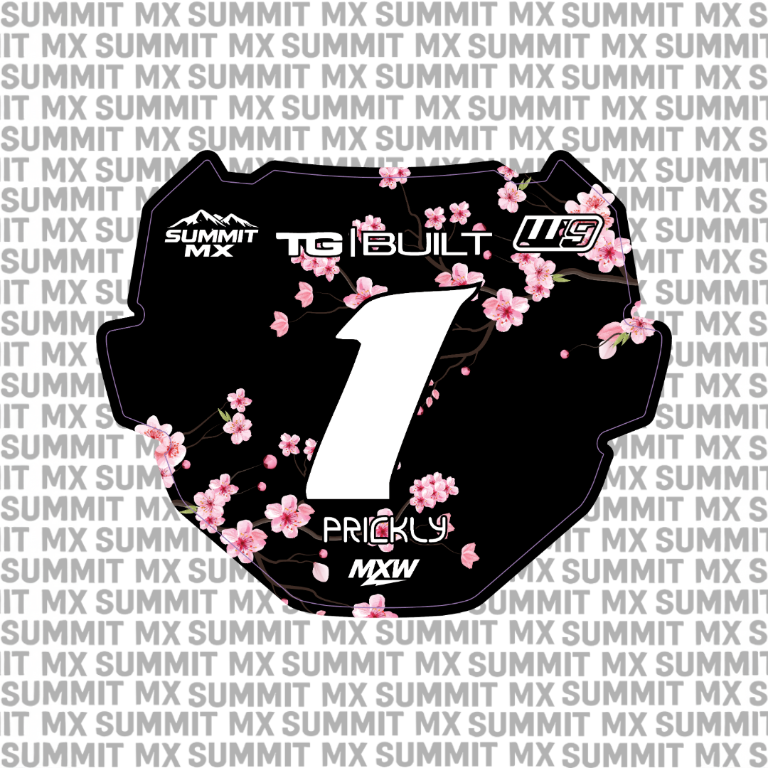 Cherry Blossom Number Plate Decal product detail photo 3
